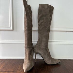 Stuart Weitzman Taupe Heeled Boots